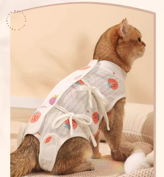 Одяг для котів після операції Hoopet Pure Cotton Strawberry XL