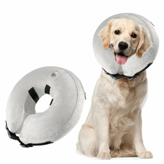 Захисний надувний нашийник для собак Derby Protective Inflatable Dog Cone Collar Grey (фастекс), XL