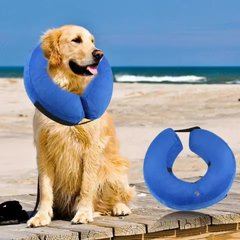 Захисний надувний нашийник для собак Derby Inflatable Cat Dog Elizabeth Collar, Red glid, L 38-50 см