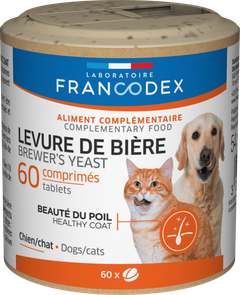 Пивні дріжджі для котів та собак LABORATOIRE FRANCODEX BREWER YEAST DOG CAT, 60 таб.