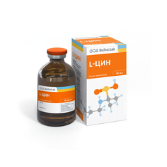 BioTestLab Розчин для ін'єкцій L-цин у разі порушень обміну речовин у тварин 50 мл