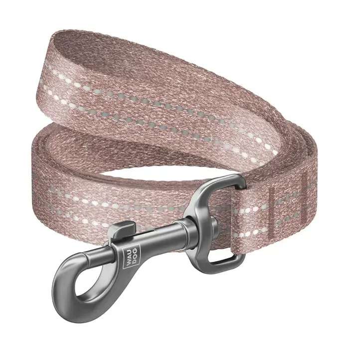 Повідець для собак COLLAR WAUDOG Світловідбиваючий S - коричневий