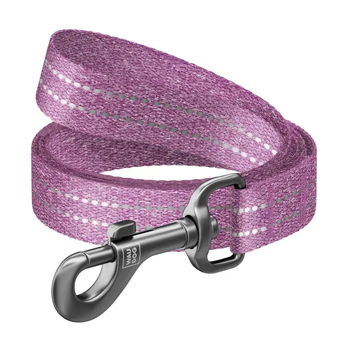 Повідець для собак COLLAR WAUDOG Світловідбиваючий S - фіолетовий