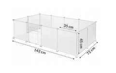 Без бренда Манеж клітка вольєр для тварин ZAGRODA Білий 45 x 142 x 72 см