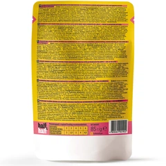 Упаковка вологого корму Half&Half для дорослих котів шматочки з яловичиною та морквою у желе 85 г х 24 шт (2700000065754)