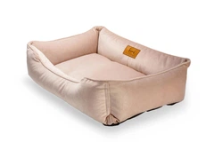 Лежак Harley and Cho Dreamer Velur Pudra S 60x45 cm Пудровий для собак та котів (HC-003102553)