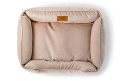 Лежак Harley and Cho Dreamer Velur Pudra S 60x45 cm Пудровий для собак та котів (HC-003102553)