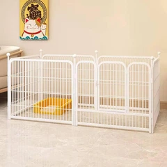 Металевий вольєр для хатніх тварин Springos 120 x 60 x 60 см Білий
