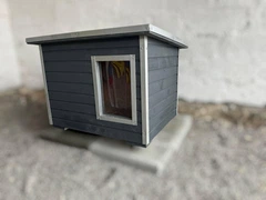 Без бренда Будка для собаки з відкидним верхом, ХХХL, 125*95*95 см, сіра