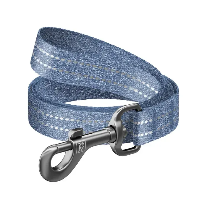 Повідець для собак Collar Waudog Re-cotton M - синій