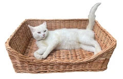 Без бренду Лежак плетений для кота коричневий (0090)