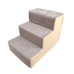 Без бренду Ступеньки пандус для собачок 50*35*40 беж , з'ємний чохол тройні