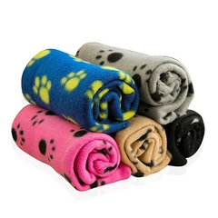 Derby Плед для тварин Paw Print Soft Fleece Pet Blanket 70х100 см Сірий