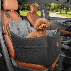 Автокрісло-Лежанка 2в1 NEWPET Premium Для Собак Малих Та Середніх Порід В Автомобіль З Ремінним Кріпленням Карабіном Та Ортопедичною Основою 47х47х45 См