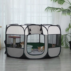 Без бренду Складний текстильний манеж для тварин 75 x 75 x 45 см