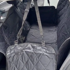 Без бренду Автомобільний чохол килимок на задні сидіння для перевезення собак із сітчастим вікном Black (799161)