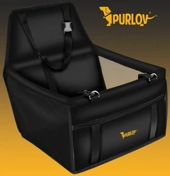 Автокрісло переноска для тварин до 10 кг Purlov чорне