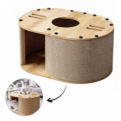 No Name Картонна кігтеточка дряпка, будиночок, ліжко для котів - 57x39,5x25 см KOT31