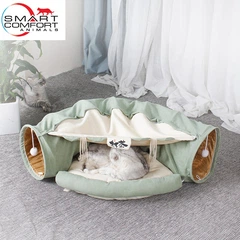 Smart Comfort System Будиночок для кота Smart Comfort Animals GX-77 оливковий ігровий комплекс Будиночок для кішки з секретним тунелем і спальним місцем