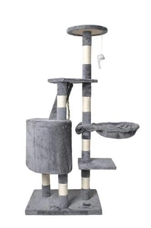 MT Malatec Кошачий будиночок дерев’яний Malatec 7935 сірий 118 см