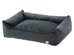 Лежак для собаки eGarden Velvet Lounge 50х30х22 велюр volcanic ash антрацит