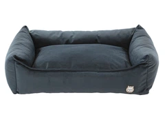 Лежак для собаки eGarden Velvet Lounge 50х30х22 велюр volcanic ash антрацит