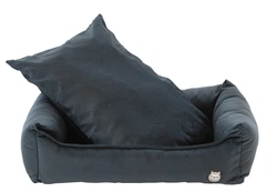 Лежак для собаки eGarden Velvet Lounge 50х30х22 велюр volcanic ash антрацит