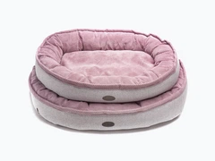 Овальний лежак для середніх та великих собак Harley and Cho Donut Soft Touch Pink M