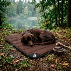 Килимок лежак для собак OUT Bosyak Waterproof L 105х70 Коричневий (собачий килимок підстилка для прогулянок)