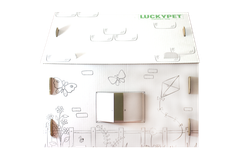 Будиночок Lucky Pet Уїк-енд картонний для кішок, білий