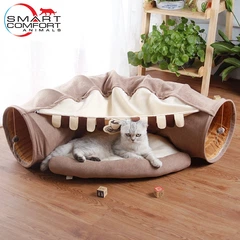 Smart Comfort System Будиночок для кота Smart Comfort Animals GX-77 кавовий ігровий комплекс Будиночок для кішки з секретним тунелем і спальним місцем