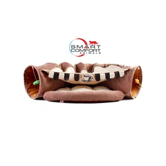 Smart Comfort System Будиночок для кота Smart Comfort Animals GX-77 кавовий ігровий комплекс Будиночок для кішки з секретним тунелем і спальним місцем