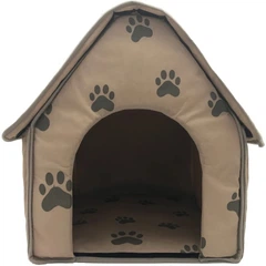 Tvs Будка для собак і кішок портативний складний будиночок для тварин Portable Dog House 43х43х40см. коричневий