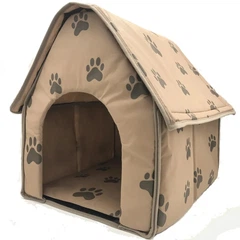 Tvs Будка для собак і кішок портативний складний будиночок для тварин Portable Dog House 43х43х40см. коричневий