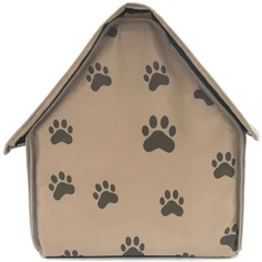 Tvs Будка для собак і кішок портативний складний будиночок для тварин Portable Dog House 43х43х40см. коричневий