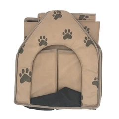Tvs Будка для собак і кішок портативний складний будиночок для тварин Portable Dog House 43х43х40см. коричневий