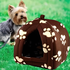 Без бренда М’який будиночок-лежанка Pet Hut 40×35×35 см для котів і собак, Затишна хатинка для домашніх тварин, Тепле спальне місце для кошенят і цуценят для квартири та дому