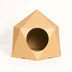 Без бренду Будинок для кота з картону Котохата Modern бурий 40x40x38 см
