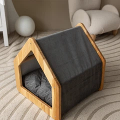 Graf Petshop Будиночок для котів та собак BARNY S ( темно сірий)