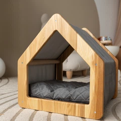 Graf Petshop Будиночок для котів та собак BARNY S ( темно сірий)