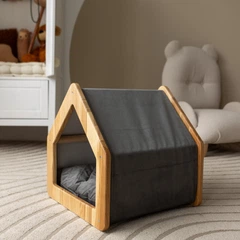 Graf Petshop Будиночок для котів та собак BARNY S ( темно сірий)