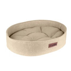Hi Dog Лежанка для кота собаки Овальна 45х60х12 см Бежева