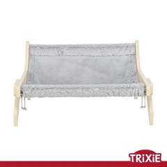 Гамак для котів Trixie 43204 (дерево/плюш) (до 12кг), 47х24х38см, сірий (TX-43204)