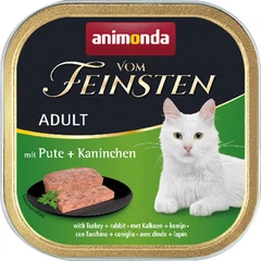 Упаковка вологого корму Animonda Vom Feinsten Adult with Turkey + Rabbit для котів з індичкою і кроликом 100 г х 6 шт (2700000033630)