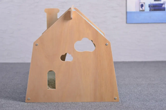 Домик‑тумба Volso H92B, 47 × 52 × 50 см, м’яка лежанка з багатошарової фанери для котів і маленьких собак