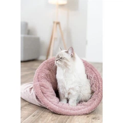 Різдвяний лежак-печера для котів та собак Trixie Livia Soft, рожевий 40х60см 927119