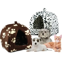 Без бренду М'який будиночок для собак і кішок Pet Hut White домашня будка / Лежанка для тварин 40х35х35 см