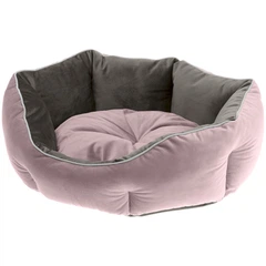 Лежанка для котів та собак з оксамитової тканини Ferplast Queen 45 Pink