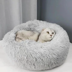 Без бренду Лежанка для тварин спальне місце Pet Sleeping Bag м'яка кругла антистрес 44 см для котів і собак