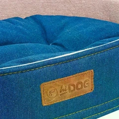 Hi Dog Лежак бортик овальний HiDOG JEANS для собаки або кота 34×45×10 см, м’яка лежанка з бортиками